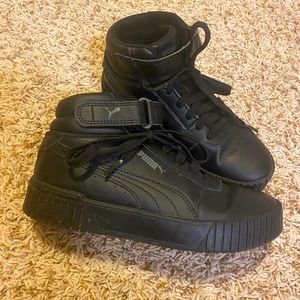 Black Puma High Tops Size 4.5 Big Kid